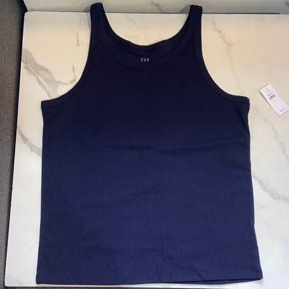 GAP Rib Navy Blue Tank Top - Picture 2 of 11